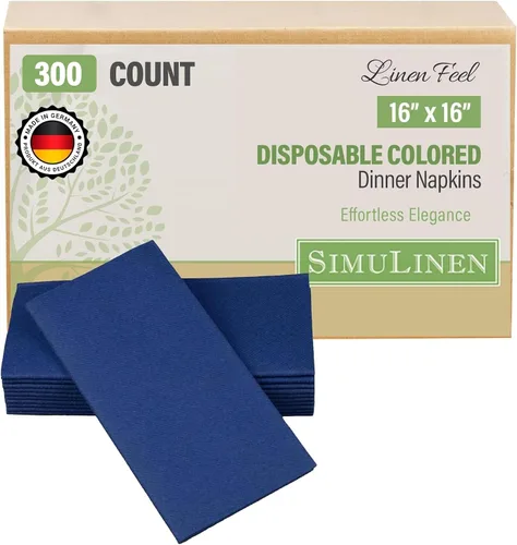 Vista 16 de SimuLinen Servilletas de Papel Desechables con Sensación de Lino Rosa Antiguo Rosa Empolvado – Servilletas de Cena de Boda Tipo Tela, Papel de Lujo