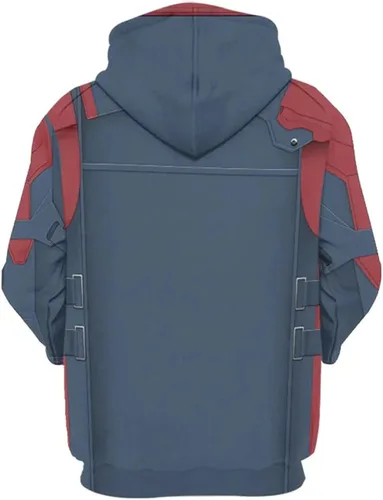 Vista 2 de Sudadera unisex con capucha estampada en 3D de Guardianes de Peter Quil para adultos GOTG3 Rocket Groot Cosplay Galaxy Lord