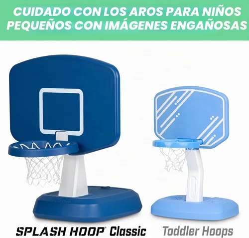 Vista 5 de GoSports Splash Hoop Classic - Juego de baloncesto para piscina de natación, color azul