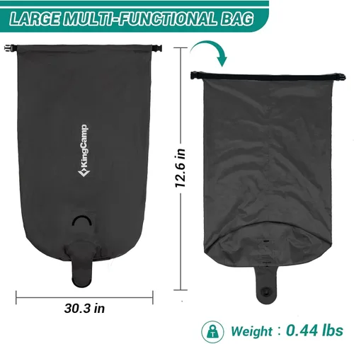Vista 2 de KingCamp Bolsa de bomba de aire, bolsa de compresión enrollable ultraligera, multiusos, impermeable, para exteriores, bolsa de almacenamiento
