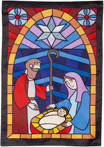 Vista 8 de Evergreen Flag Bandera de Jardín con Aplique de Cardenal en Pinos 12 x 18 Pulgadas Bandera de Jardín Navideña de Doble Cara para Exteriores