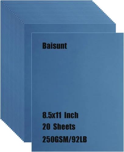 Vista 13 de Baisunt 20 hojas de cartulina negra de 250 g/m²/92 lb, papel grueso en blanco para proyectos de arte DIY, álbum de recortes, elaboración de tarjetas