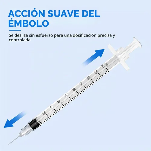 Vista 3 de Jeringa de 0.03 fl oz/cc 31G 5/16'' (0.315 in), paquete de 50 jeringas U
