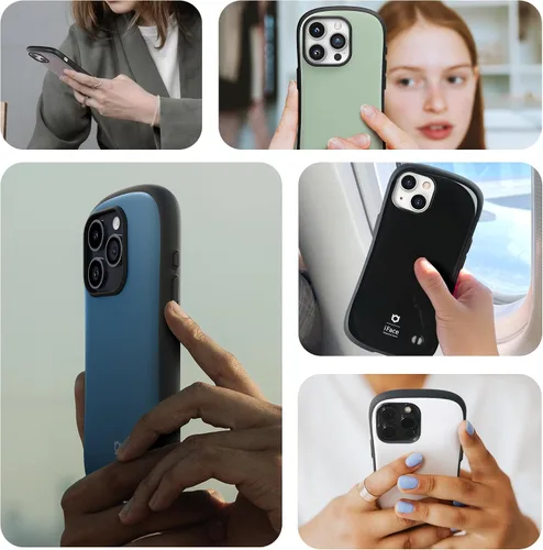 Vista 7 de iFace Compatible con iPhone 15 - [Primera clase] Lindas fundas a prueba de caídas para teléfonos celulares - Negro