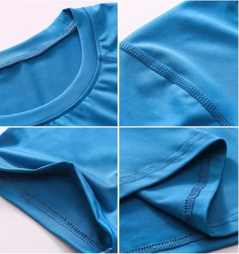 Vista 6 de Holure Camiseta de compresión y ajuste holgado para hombre, de manga corta, deportiva, de capa base, camisetas frescas y secas (paquete de 1 o 3)