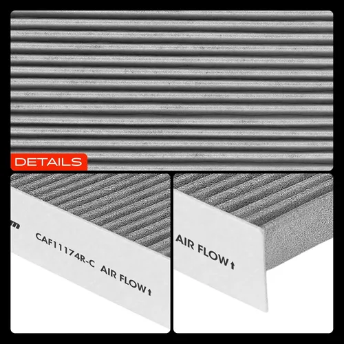 Vista 8 de Filtro de aire de habitáculo A-Premium con carbón activado compatible con Ford Fusion 2010-2012 & Lincoln MKZ 2010-2012 & Mercury Milan 2010-2011