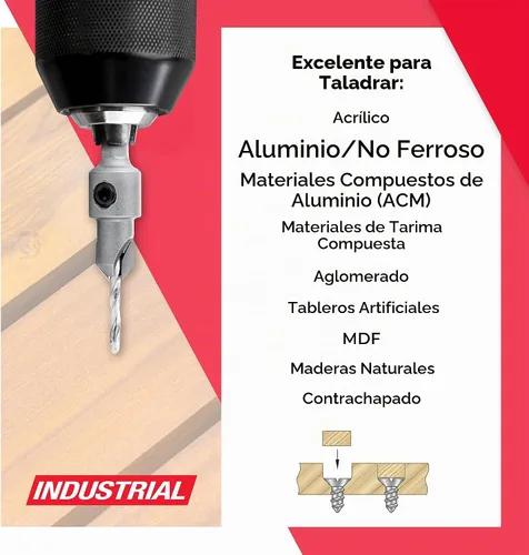 Vista 3 de Amana Tool - 55264 - Broca con punta de carburo para avellanado de 82°, Diámetro de 3/8 x 49 Grados x 1/4 de liberación rápida