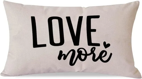 Vista 11 de XOXO - Fundas de almohada lumbares decorativas para el día de San Valentín, 12 x 20 pulgadas, de lino y algodón, para sofá, día de San Valentín