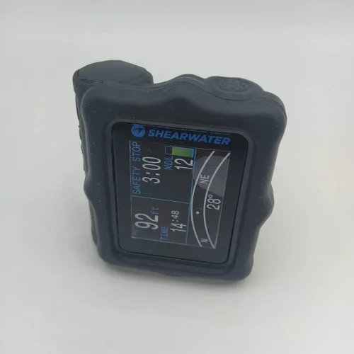 Vista 6 de Funda protectora de silicona para computadora de buceo Shearwater Perdix/Perdix 2/Perdix AI (Negro)