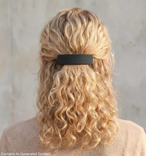 Vista 2 de 2 pasadores de pelo grandes para mujer, diseño francés retro, pasadores de pelo vintage elegantes para cabello fino y grueso