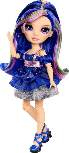 Vista 8 de Muñecas de moda Rainbow High - Genevieve Bleue (Azul) con herramienta Bedazzler y gemas brillantes
