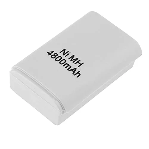 Vista 2 de Cotchear Double 4800mAh Rechargeable Battery Pack + USB Charger Cable Pack + Charging Base for Xbox 360 Controller - White