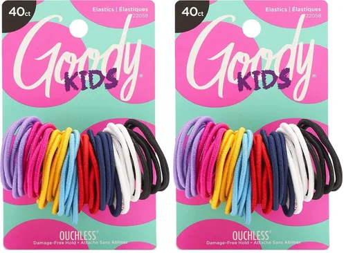 Vista 11 de Goody Kids Ouchless Elastic Hair Ties, 40 Ct, Assorted Colors, Pain-Free Colores surtidos