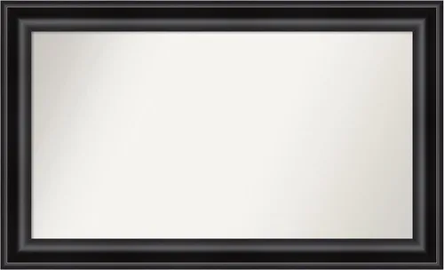 Vista 598 de Amanti Art Espejo personalizado, espejo de baño negro puente, espejo de pared o espejo de tocador de baño sobre el fregadero (26 x 26 pulgadas)