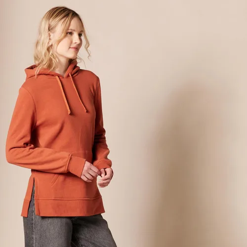 Vista 2 de Tienda Essentials - Sudadera tipo túnica de felpa de rizo con capucha para mujer