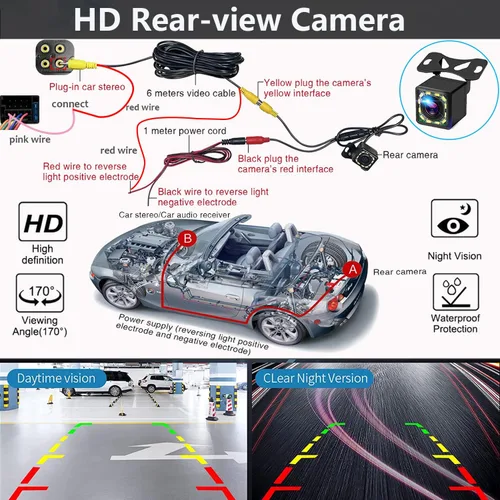 Vista 5 de Estéreo de auto de doble DIN compatible con Apple CarPlay y Android Auto - Receptores de audio de coche HD de 7 pulgadas con Bluetooth, Mirror Link