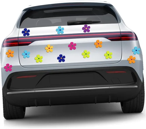 Vista 6 de TEHAUX 24pcs imanes de nevera divertidos imanes de flores de coche pegatinas decorativas para refrigerador para el hogar