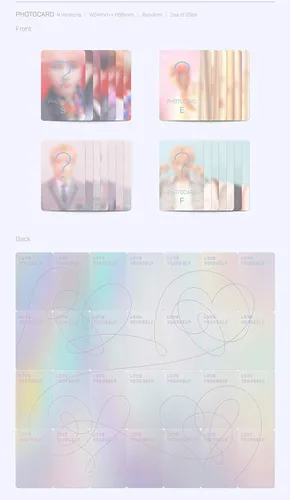 Vista 6 de BigHit BTS - Love Yourself Respuesta [Random ver.] 2CD+Photobook+Mini Book+Photocard+Póster plegado