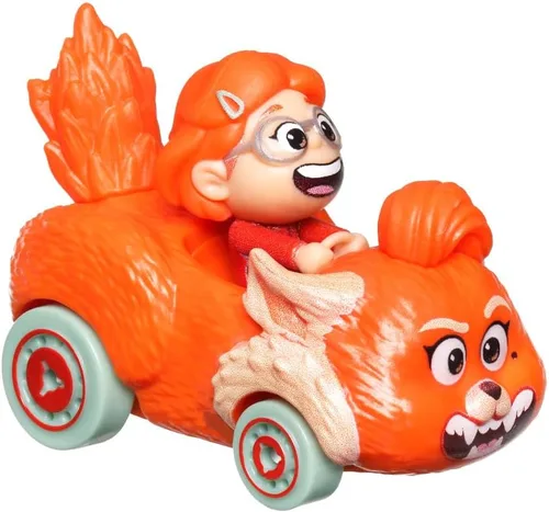 Vista 2 de Hot Wheels RacerVerse Mei with Red Panda Ming - Coche de juguete a escala 1:64