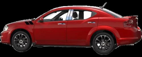 Vista 3 de QAA es compatible con Dodge Avenger 2008-2014 4 piezas de poste de pilar inoxidable PP47916