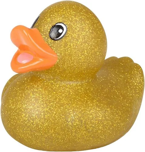 Vista 6 de Surtido de 5 patos de goma con purpurina de 2 pulgadas para niños, regalos de cumpleaños, baby showers, actividades de playa y piscina, 2 pulgadas