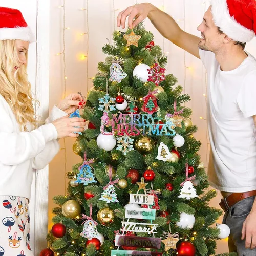 Vista 7 de Moldes de Navidad para resina, molde de resina 3D de letrero de Feliz Navidad, moldes de fundición epoxi para decoración de mesa de bricolaje
