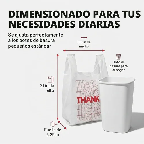 Vista 2 de TashiBox - Bolsas de plástico de 100 unidades, bolsas de compras, bolsas de agradecimiento