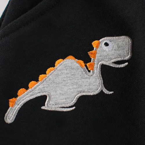Vista 4 de BeiVSlley Pantalones deportivos de lana para niños, 2 unidades, para bebé y dinosaurios, de dibujos animados, cintura elástica de invierno