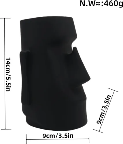 Vista 6 de Soporte multifuncional hecho a mano para lentes y bolígrafo, organizador de escritorio para oficina, decoración del hogar, jarrón creativo, Negro