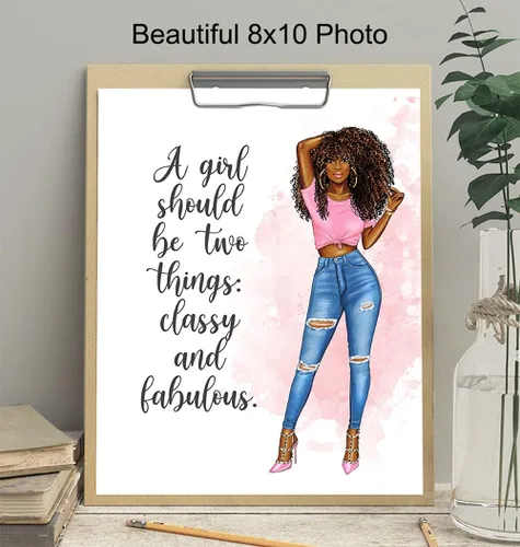 Vista 4 de Cita inspiradora para mujeres afroamericanas negras, decoración de pared con diseño de alta moda, regalo de alta costura para fanáticos de zapatos