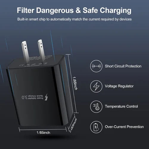 Vista 6 de Bloque de carga rápida USB C a A, cable de carga rápida compatible con Samsung Galaxy A23/A16/S24FE/S24 Ultra/S24 Plus/S23FE/S23 Ultra/S22 Plus/S10