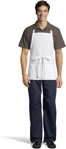 Vista 14 de Uncommon Threads Delantal ajustable unisex con 3 bolsillos para restaurante