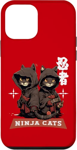 Vista 16 de iPhone 16 Kawaii Japanese Writing Samurai Ninja Cats Samurai Case