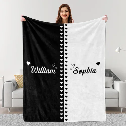 Vista 21 de Mantas personalizadas con fotos, regalos personalizados para parejas para esposa, marido, novia, novio, manta con imagen personalizada "I Love You