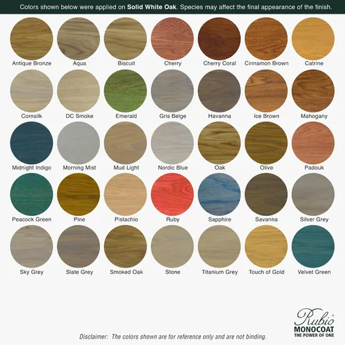 Vista 9 de Rubio Monocoat Tinte y acabado para madera de 650 pies cuadrados - Niebla 5% Oil Plus 2C Aceite de linaza ecológico de secado rápido
