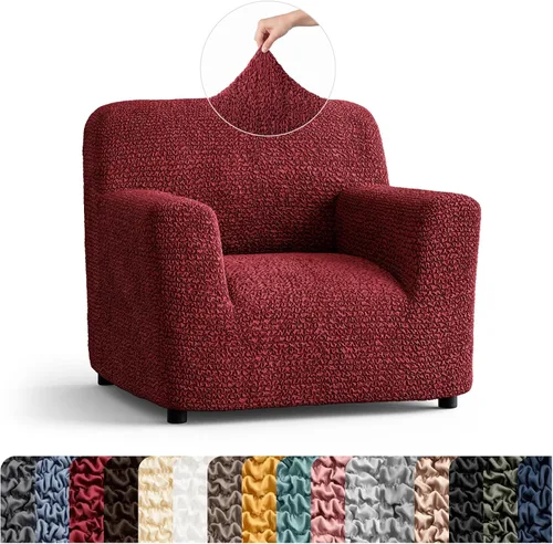 Vista 14 de PAULATO BY GA.I.CO. Funda para Silla - Funda para Sillón - Funda para Sillón - Funda de Tela Suave - Protector de Muebles Elegante de Ajuste Ceniza