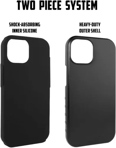 Vista 3 de Guard Dog Funda compatible con iPhone 15, grado militar, protección resistente de dos piezas, personalizada, fotos, cinco marcos