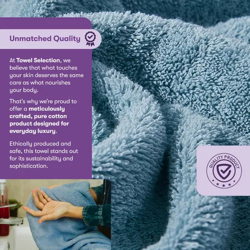 Vista 4 de TowelSelections Toallas suaves y absorbentes de algodón para baño, hotel, ducha, spa, gimnasio, toalla de baño, toalla de mano, 2 paños de baño