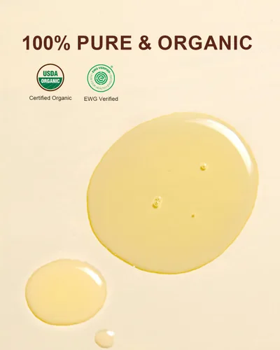 Vista 2 de Yoken Aceite de jojoba orgánico USDA prensado en frío, 8 onzas líquidas, 100% puro y natural, aceite de jojoba sin refinar para masajes faciales