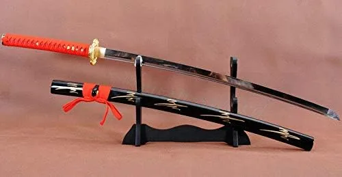 Vista 3 de 41" Handmade FullTang Blade Japanese Samurai Battle Ready Sword Katana Dragon Tsuba