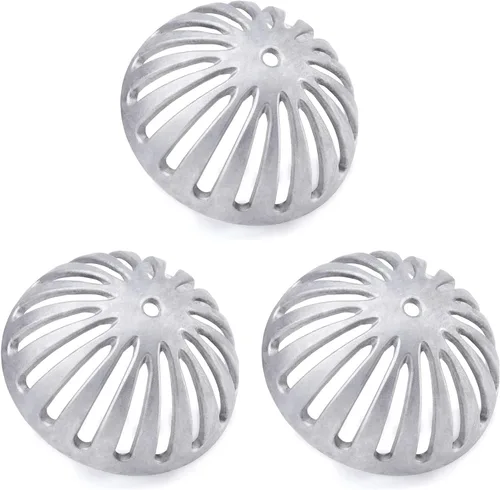 Vista 11 de Cubierta de drenaje de piso de aluminio, cubierta de cúpula resistente 5-1/2 pulgadas Commercial Floor Drain Strainer, Preventing Leaves from
