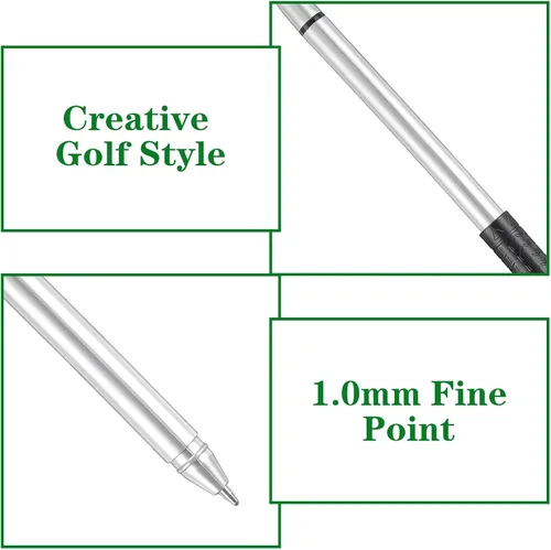 Vista 3 de Abeillo 12 bolígrafos de golf, bolígrafos de golf, divertidos bolígrafos de golf para club, tinta de gel negra para estudiantes, oficina, regalos