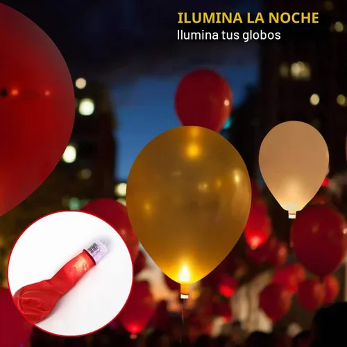 Vista 5 de Novelty Place 30 mini luces LED blancas de fiesta para linterna de papel, globos, bodas y decoraciones de festivales, larga duración, impermeable
