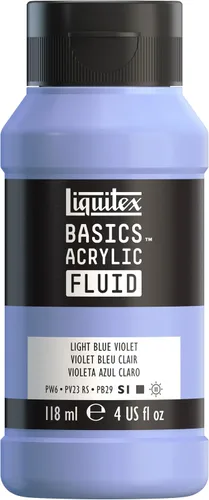 Vista 10 de Liquitex BASICS - Pintura acrílica fluida, botella de 4 onzas, tono permanente carmesí lizarina Super Versatile, Fine Art Pigments; Fluid