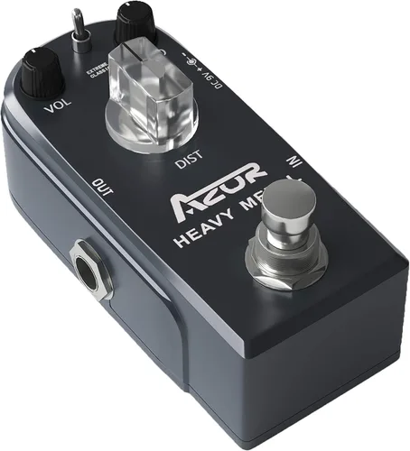 Vista 10 de AZOR - Pedal de efecto de guitarra para bajo de 5 bandas, ecualizador de pedal de efectos para bajo eléctrico, True Bypass, aleación de aluminio
