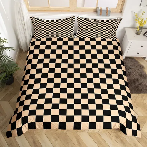 Vista 28 de Manfei Juego de ropa de cama de silueta de ciervo, tamaño individual, funda de edredón con patrón de flechas y cuernos con 1 funda de almohada