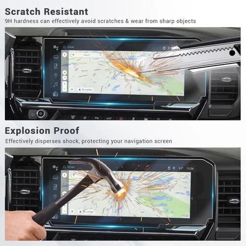 Vista 6 de Protector de pantalla de Chevy Silverado 2026 para Chevy Silverado 1500/2500HD 3500HD (LT/RST/LT Trail Boss/LTZ/ZR2/High Country) Cubierta
