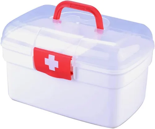 Vista 10 de Eforcase Organizador de almacenamiento – Caja de plástico para primeros auxilios – Kit de emergencia familiar organizador de almacenamiento