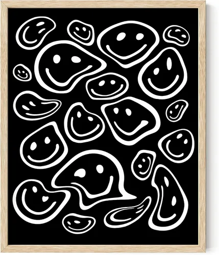 Vista 39 de HAUS AND HUES Impresión artística de corazón negro, 12 x 16 pulgadas, enmarcada, beige