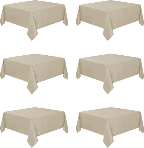 Vista 83 de Fitable - Paquete de 8 manteles rectangulares: telas de mesa lavables, resistentes a las manchas y sin arrugas, cubiertas de mesa reutilizables
